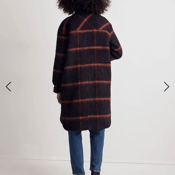 Madewell Long Shirt-Jacket in Windowpane - Picture 5 of 8